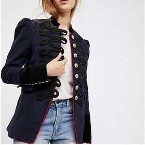 Free People Military Band Jacket Seamed and Structured, Size S